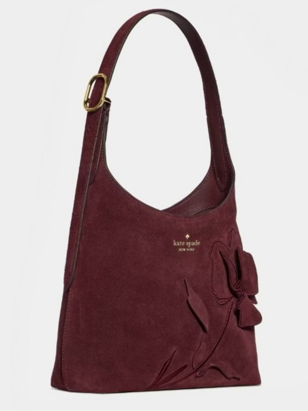 NWT Kate Spade 454 Floral Small Shoulder Bag, Grenache🎀